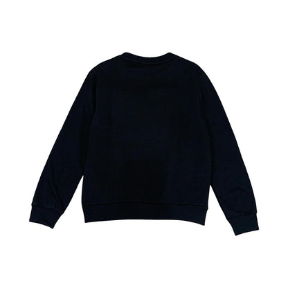 Retro della felpa nera Bikkembergs ragazzo con maniche lunghe e collo tondo