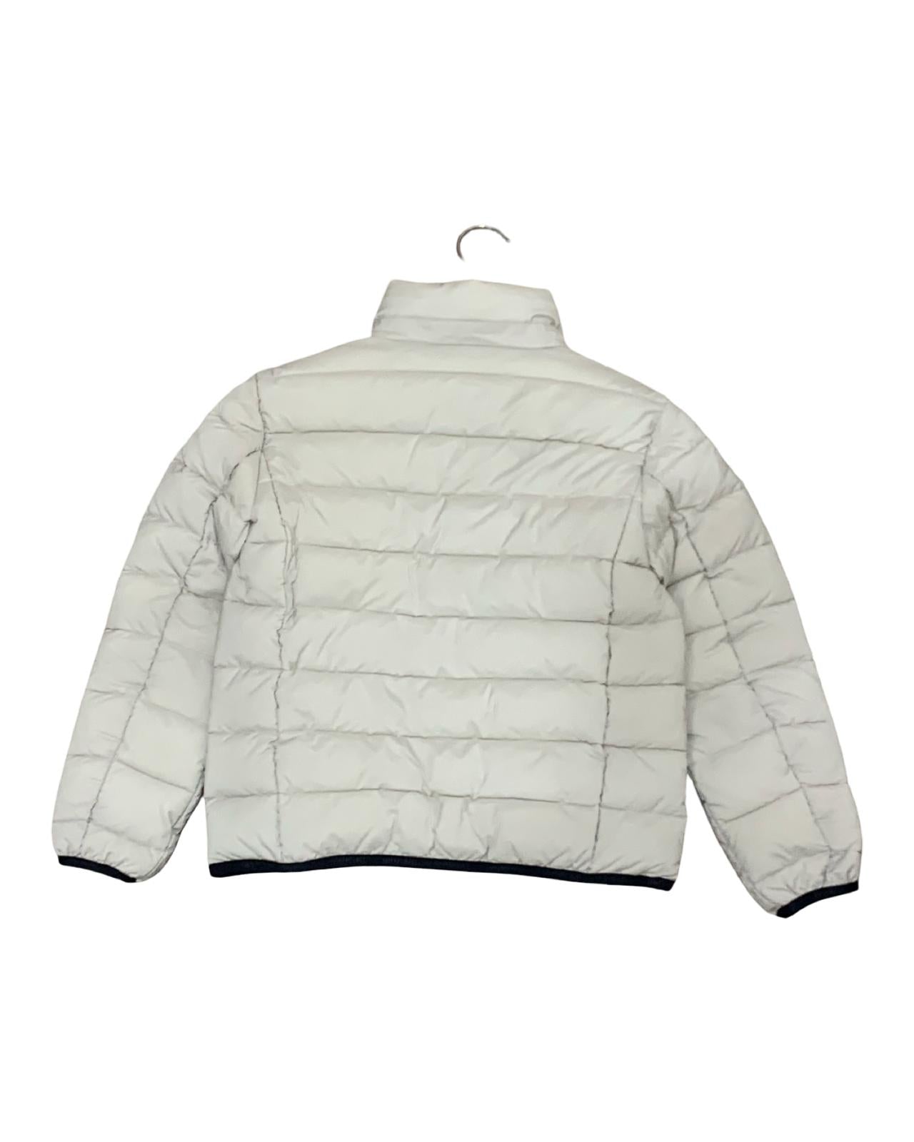 Piumino Bikkembergs ragazzo bianco con design trapuntato e colletto alto, ideale per l'inverno