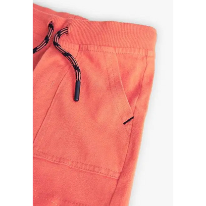 Pantalone corto stretch per bambino Boboli arancione con tasche e coulisse regolabile
