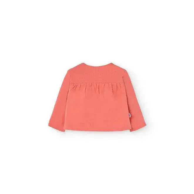Felpa Boboli rosa vista retro ideale come giacchetta reversibile neonata comoda e morbida