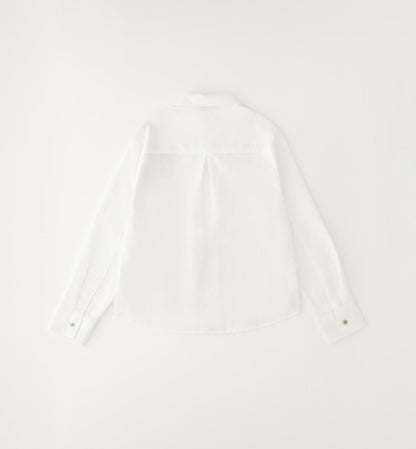 Camicia Cerimonia Ragazzo Lino e Cotone – Stampa All Over - Sarabanda - OOPS by BabyBimbo 0-16