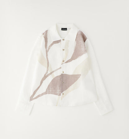 Camicia Cerimonia Ragazzo Lino e Cotone – Stampa All Over - Sarabanda - OOPS by BabyBimbo 0-16