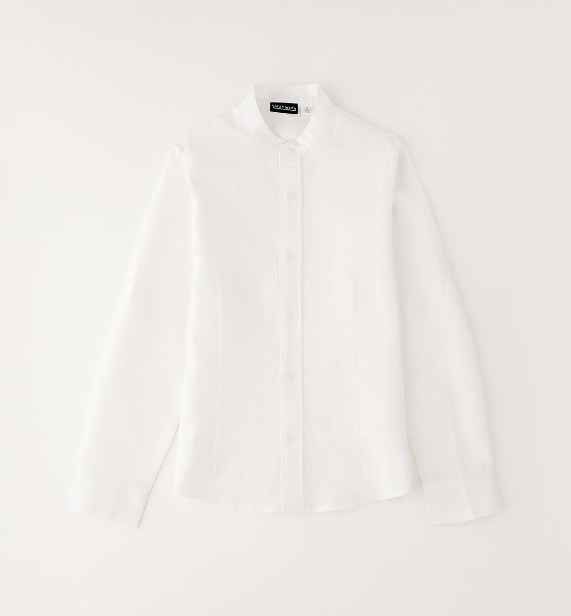 Camicia Ragazzo Lino e Cotone Collo Coreana - Sarabanda - OOPS by BabyBimbo 0-16