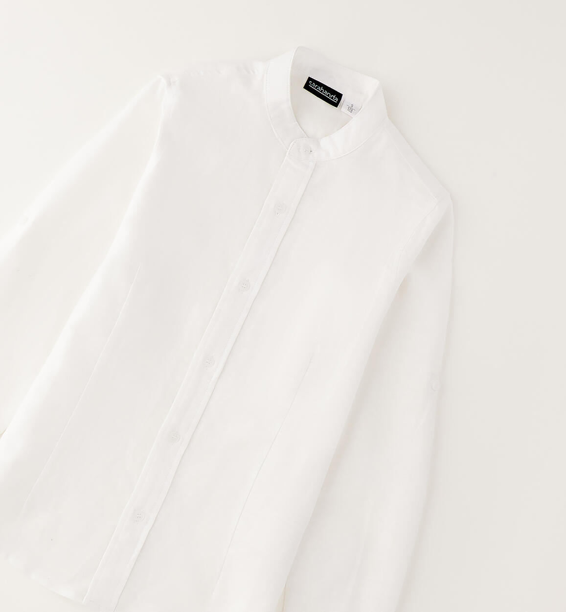 Camicia Ragazzo Lino e Cotone Collo Coreana - Sarabanda - OOPS by BabyBimbo 0-16