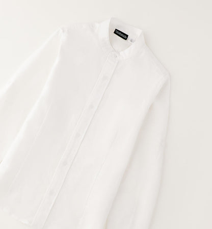 Camicia Ragazzo Lino e Cotone Collo Coreana - Sarabanda - OOPS by BabyBimbo 0-16