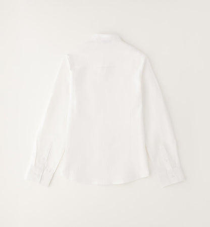 Camicia Ragazzo Lino e Cotone Collo Coreana - Sarabanda - OOPS by BabyBimbo 0-16