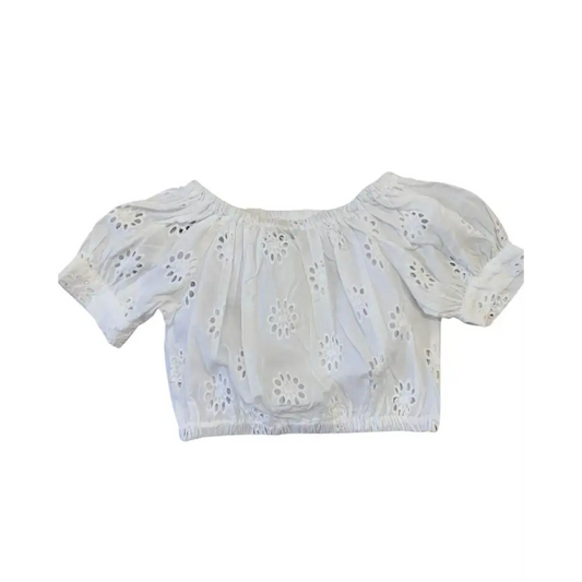 Camicia Crop Pizzo per Bambina da 3 a 7anni Y-Clù YB21401 - OOPS by BabyBimbo 0-16