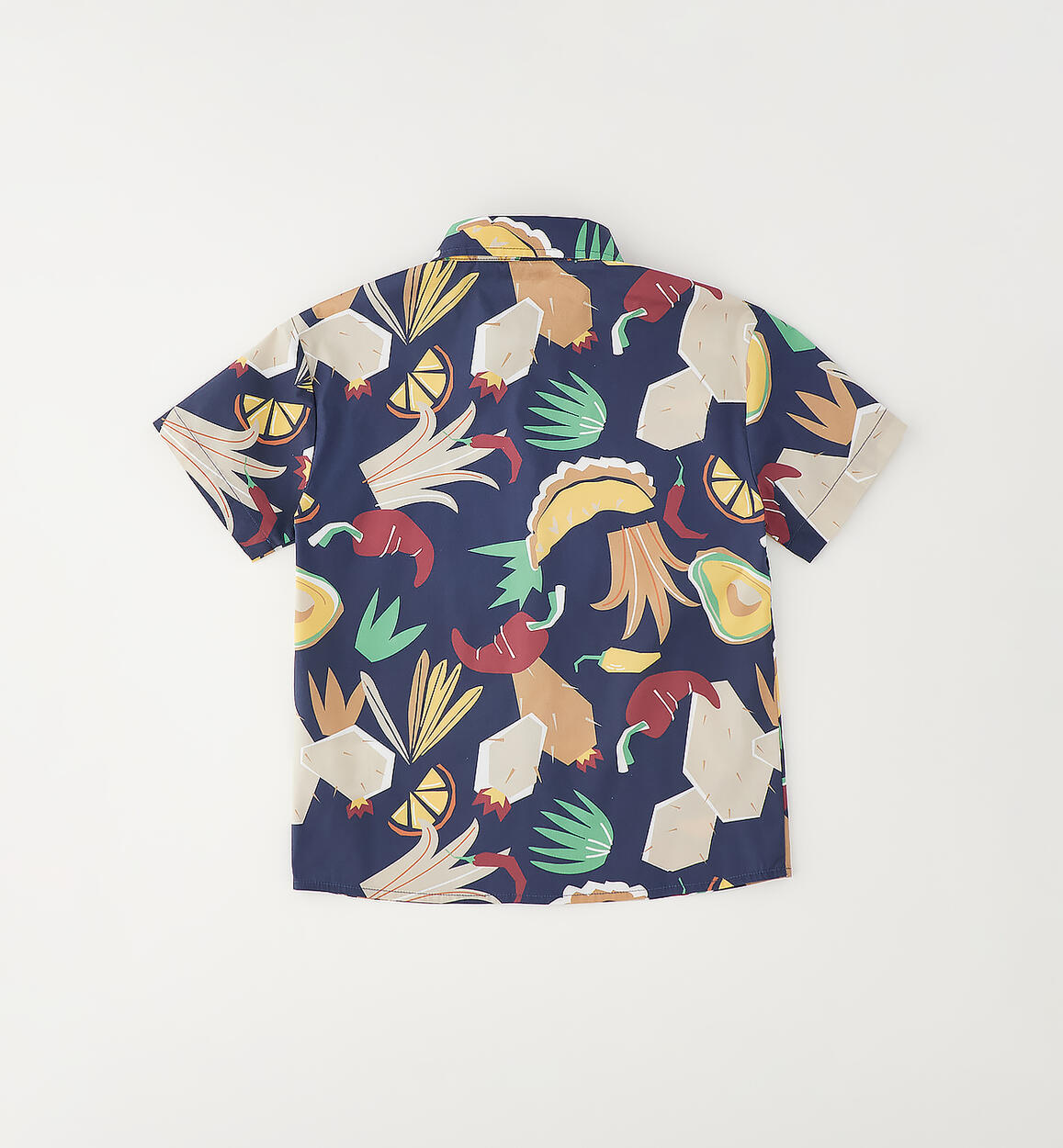 Camicia Over Bambino Sarabanda in Popeline di Cotone Elasticizzato con Stampa All Over - OOPS by BabyBimbo 0-16