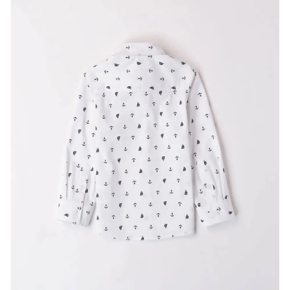 Camicia Fantasia Bianco/blu per Bimbo Sarabanda 8070 6AHT - OOPS by BabyBimbo 0-16