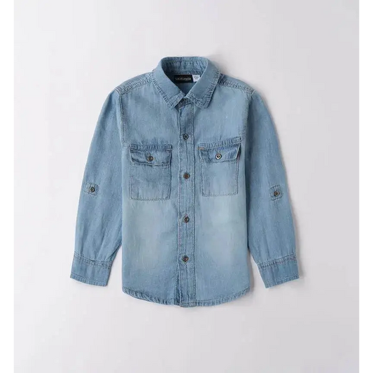 Camicia jeans da bambino da 18mesi a 8anni Sarabanda 0B038 - OOPS by BabyBimbo 0-16
