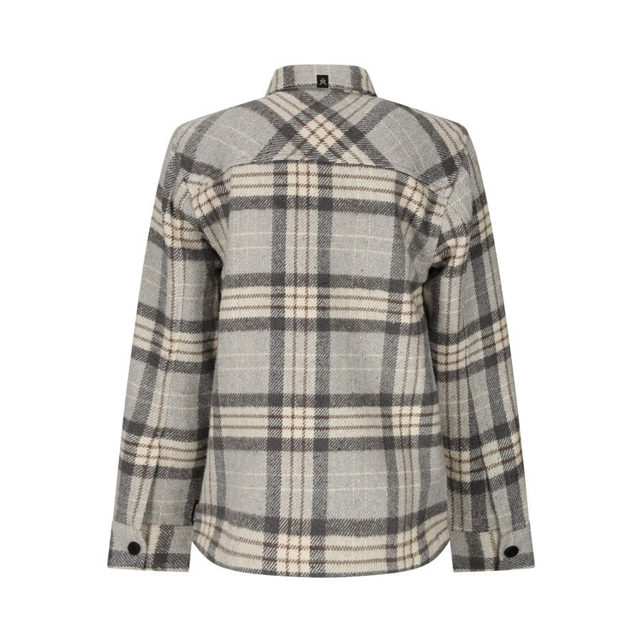 Camicia Ragazzo Retour a Maniche Lunghe in Tessuto Morbido – Collezione A/I, design a quadri beige e grigio