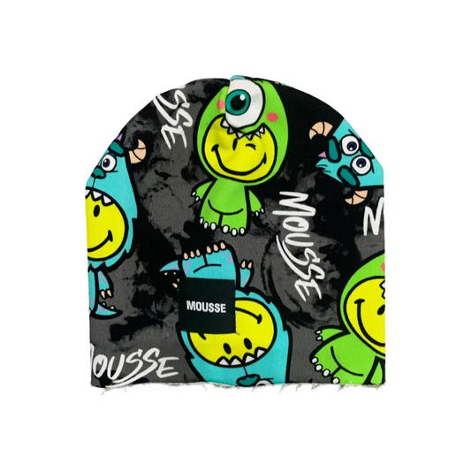Cappello bambino mostri mousse con design colorato e divertente, perfetto per i piccoli avventurieri