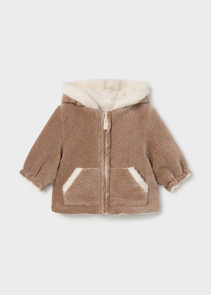 Cappotto Double Face Teddy Neonato con Cappuccio e Tasche – Invernale
