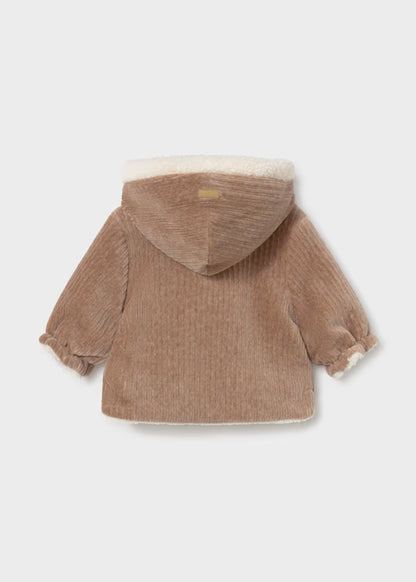 Cappotto Double Face Teddy Neonato con Cappuccio e Tasche – Invernale