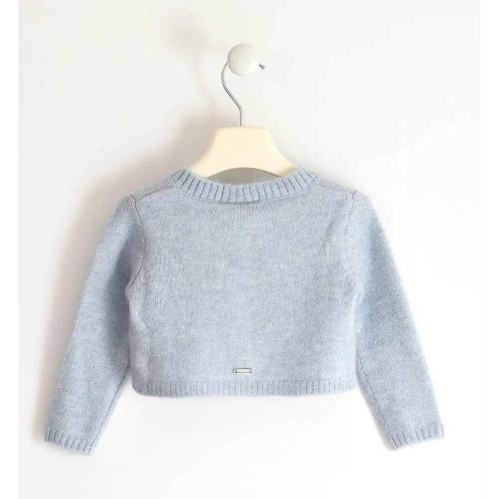 Cardigan bambina in tricot stretch da 12 mesi a 8 anni Sarabanda 05240 - OOPS by BabyBimbo 0-16