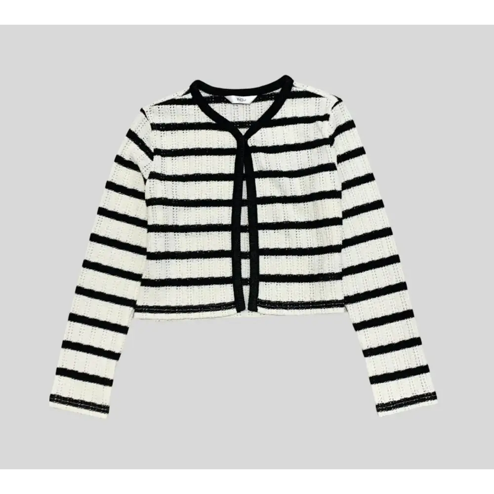 CARDIGAN NERO/BIANCO RIGHE YCLU 182MYFJS - OOPS by BabyBimbo 0-16