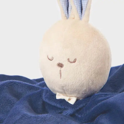 Mayoral doudou portaciuccio neonato azzurro con coniglietto morbido testa ricamata e copertina blu