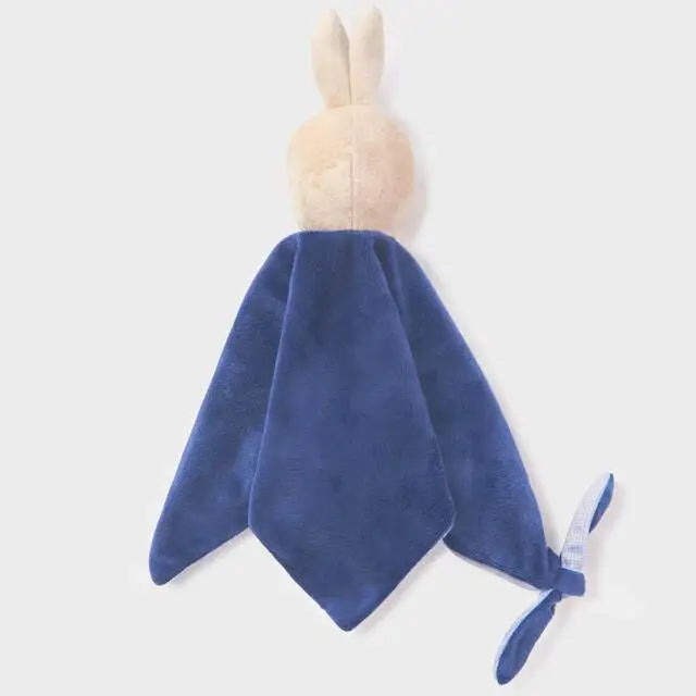 Mayoral doudou portaciuccio neonato azzurro con testa coniglietto morbido e tessuto a mantella con laccio per ciuccio