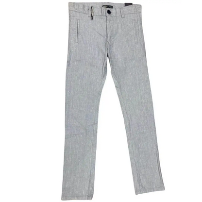 pantaloni slim fit ragazzo regolabili Sarabanda grigio chiaro effetto texture con vita regolabile e tasche