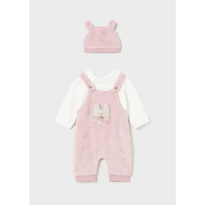 Completo 2 pezzi Pagliaccetto con cappellino orecchie neonata 0-18mesi Mayoral 2606 - OOPS by BabyBimbo 0-16