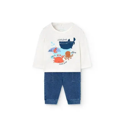 Completo 2pz Maglietta+Jeans per neonati Boboli 101136 - OOPS by BabyBimbo 0-16