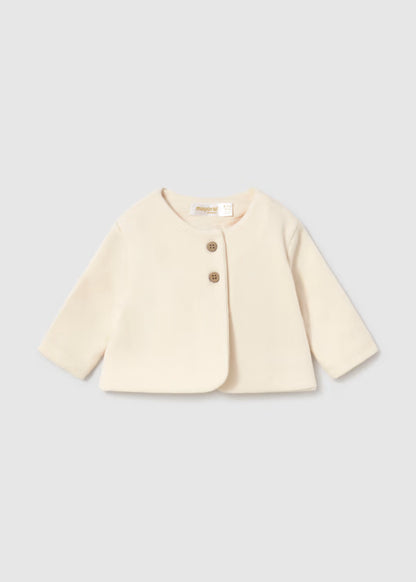 Completo 3 Pezzi Neonata Mayoral con Gonna in Velluto Floreale