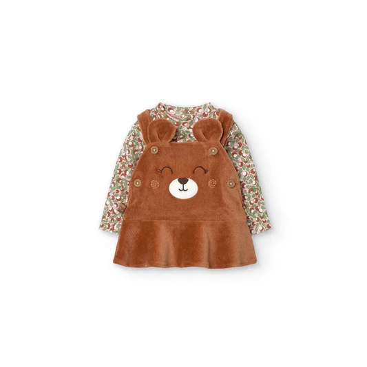 Completo 3pz body+abito+collant Orsetto Boboli 129046 - OOPS by BabyBimbo 0-16