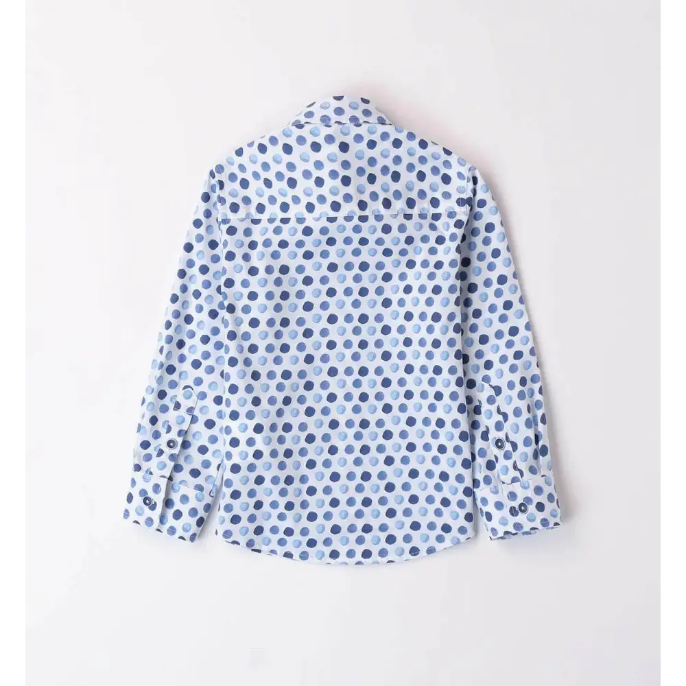Camicia a maniche lunghe con pois blu come parte del Completo Elegante 3 pezzi Navy Sarabanda