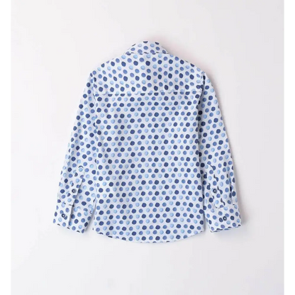 Camicia a maniche lunghe con pois blu come parte del Completo Elegante 3 pezzi Navy Sarabanda