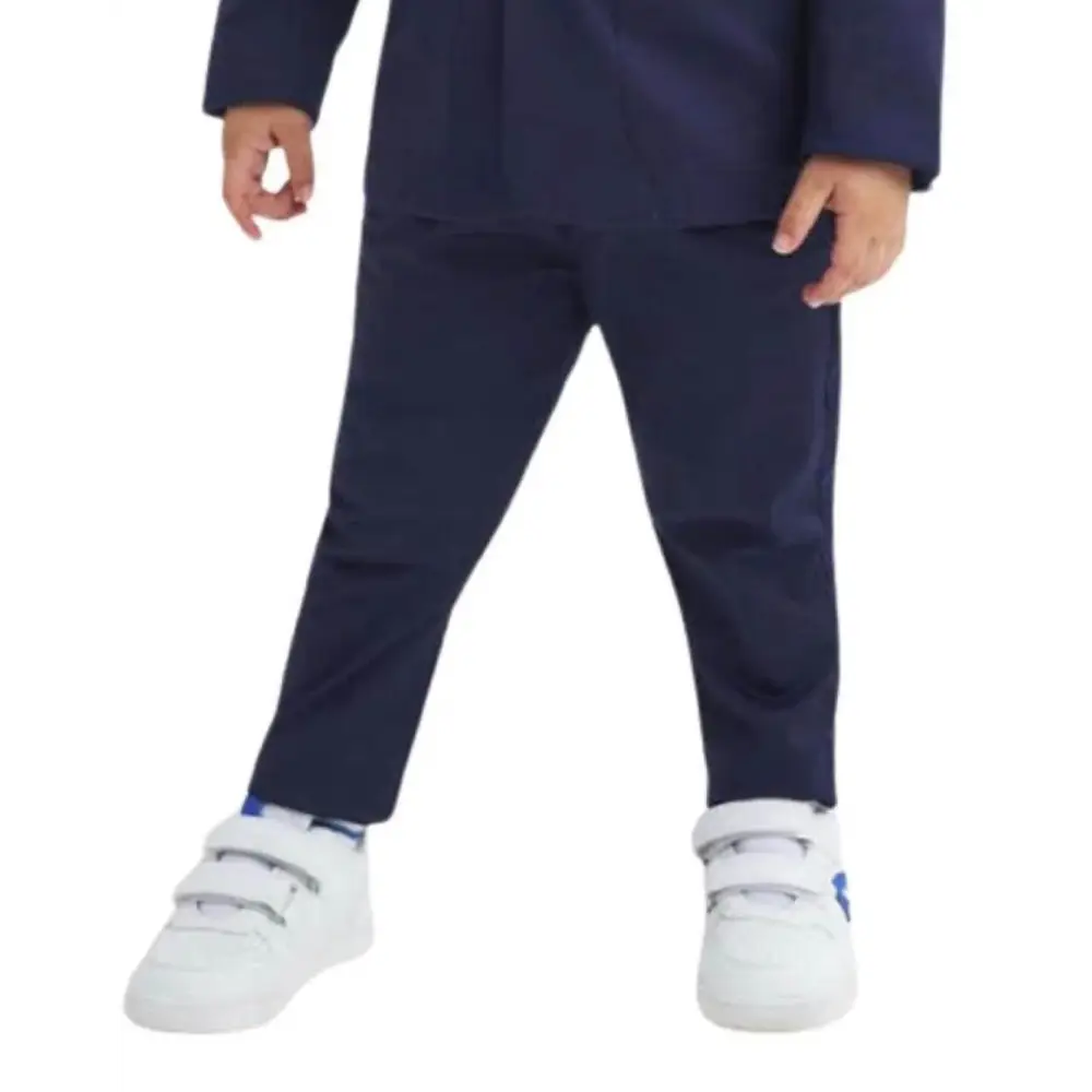 Completo Elegante 3 pezzi Navy Sarabanda pantaloni bambino con giacca blu navy e scarpe bianche