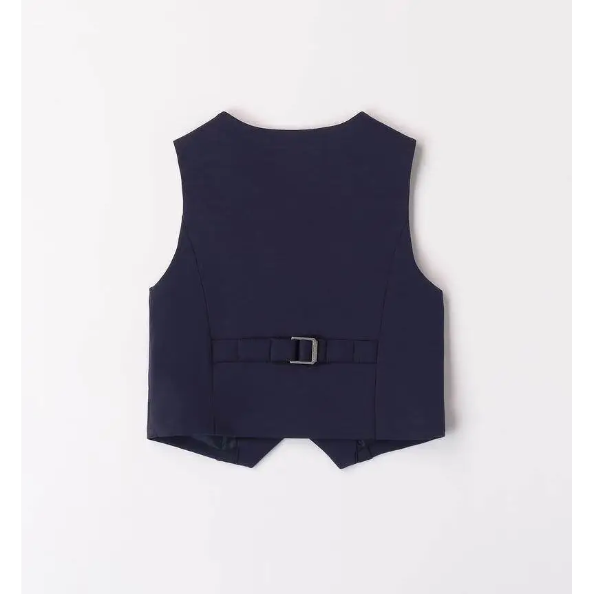 Gilet blu navy del Completo Elegante 3 pezzi Navy di Sarabanda visto da dietro