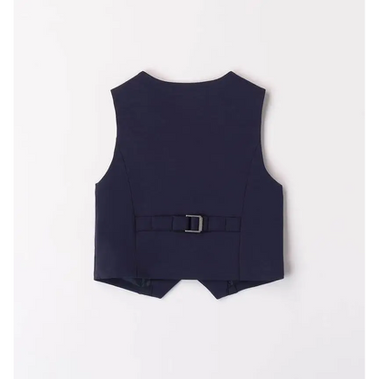 Gilet blu navy del Completo Elegante 3 pezzi Navy di Sarabanda visto da dietro