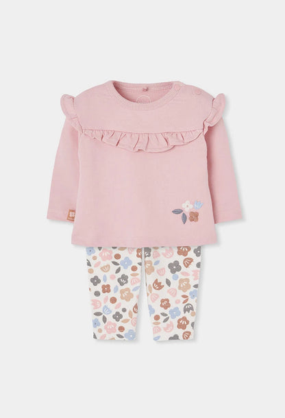 Completo in Maglia Neonata Floreale – Morbido e Pratico