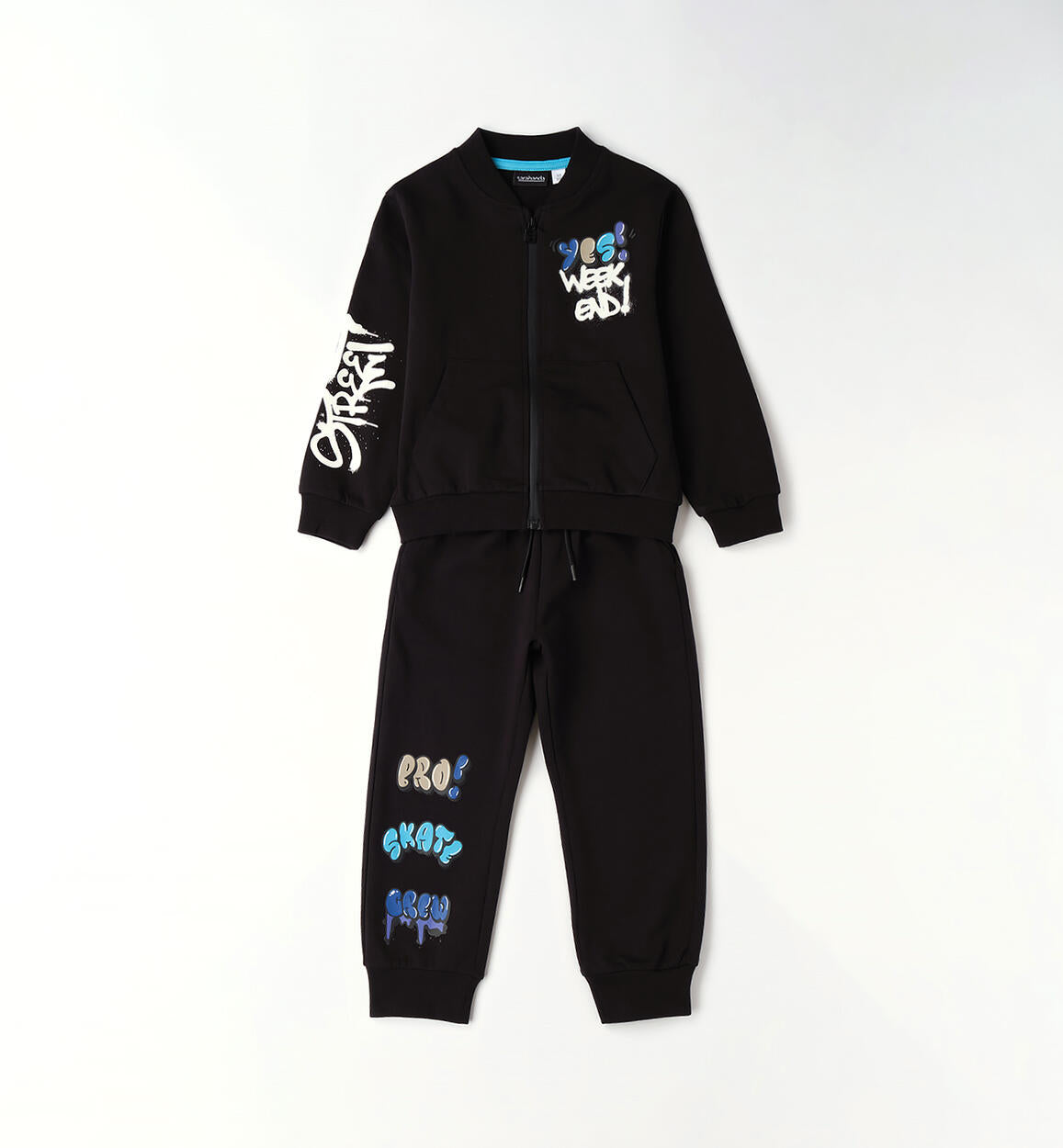 Tuta Jogging Bambino in Cotone con Zip Sarabanda - OOPS by BabyBimbo 0-16