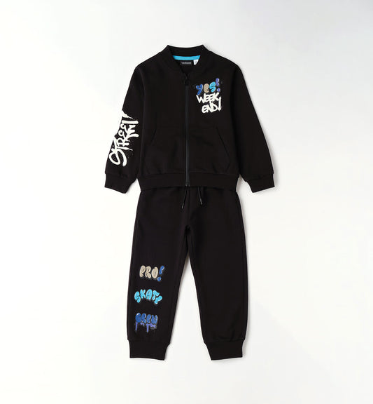 Tuta Jogging Bambino in Cotone con Zip Sarabanda - OOPS by BabyBimbo 0-16