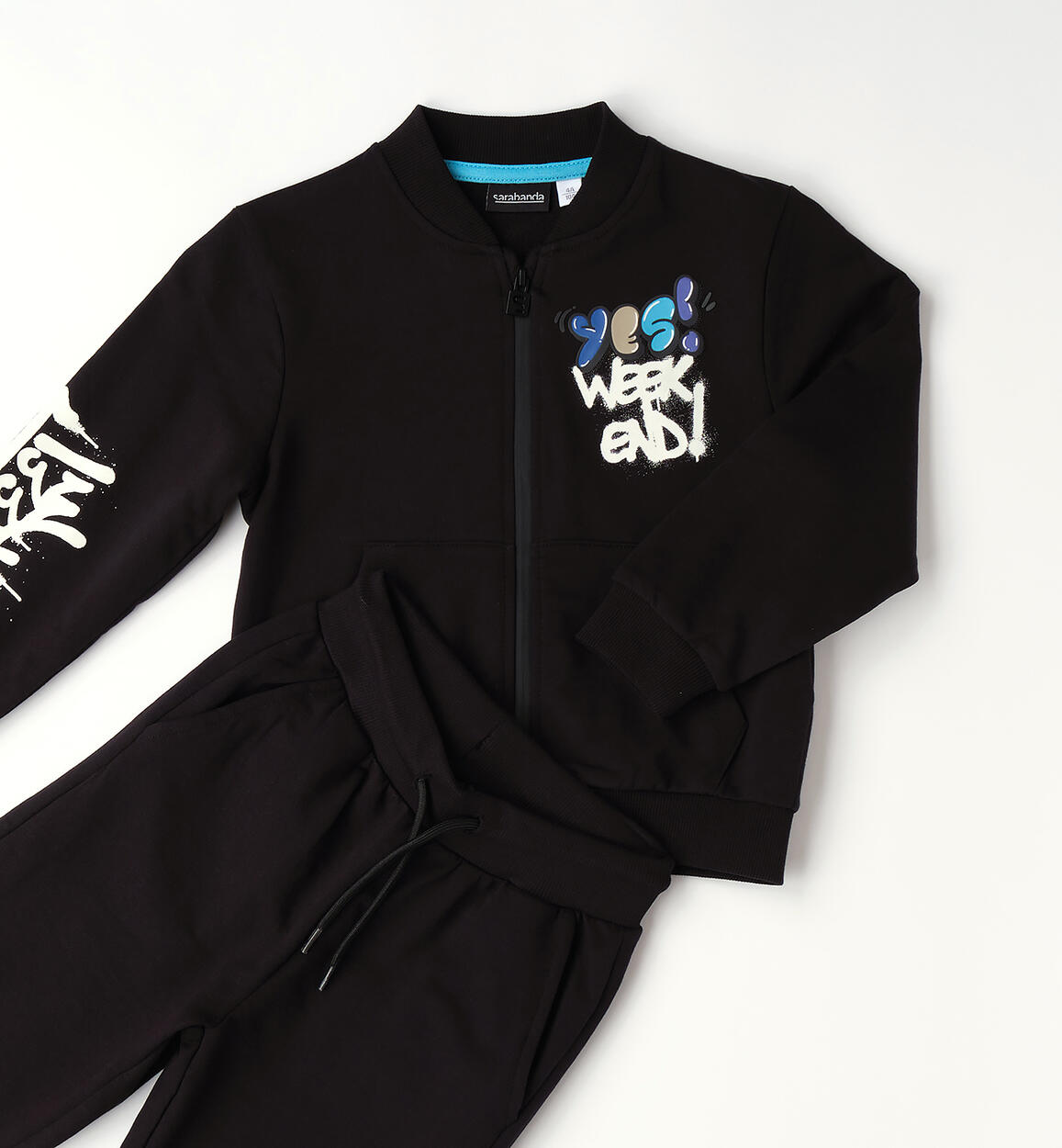 Tuta Jogging Bambino in Cotone con Zip Sarabanda - OOPS by BabyBimbo 0-16