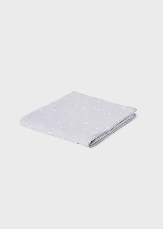 Copertina Neonato Cotone Grigio Perla Stampata Unisex - Mayoral