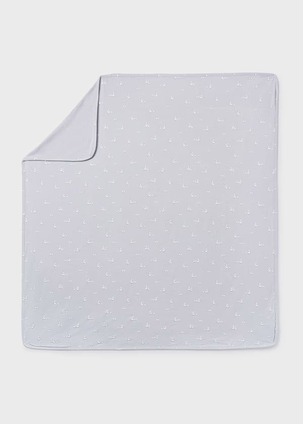 Copertina Neonato Cotone Grigio Perla Stampata Unisex - Mayoral