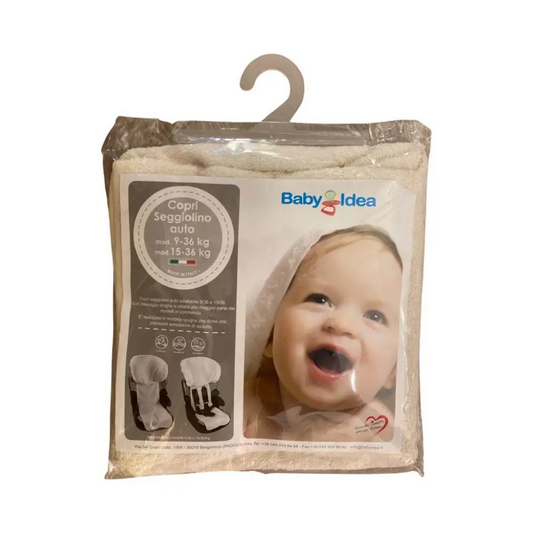 Copri Seggiolone Auto in Spugna colore Panna adatta per 9-36kg 15-36kg BabyIdea - OOPS by BabyBimbo 0-16