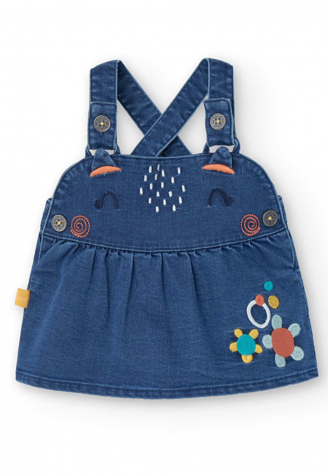 3-piece set bodysuit + overalls + tights Boboli with embroidered detail art.119001