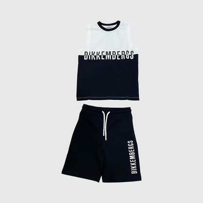 Completo Bikkembergs Canotta e Shorts Nero/Bianco - OOPS by BabyBimbo 0-16
