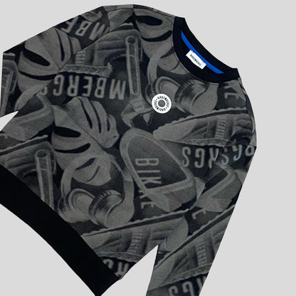 Felpa Bikkembergs Grigia Girocollo con Stampe - OOPS by BabyBimbo 0-16