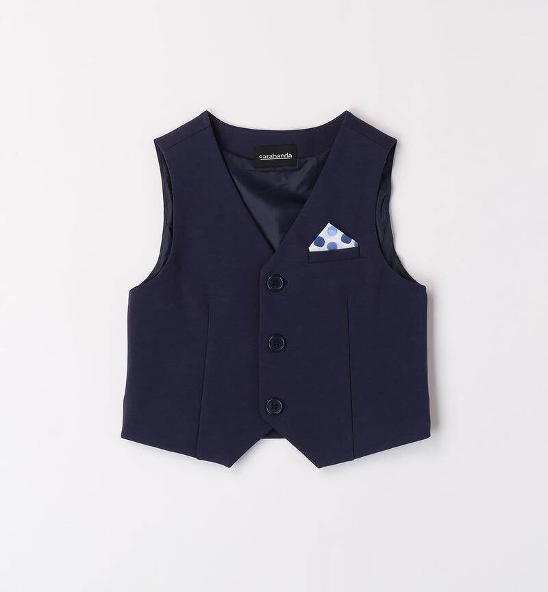 Completo Elegante 3pz per Bimbo Sarabanda Navy