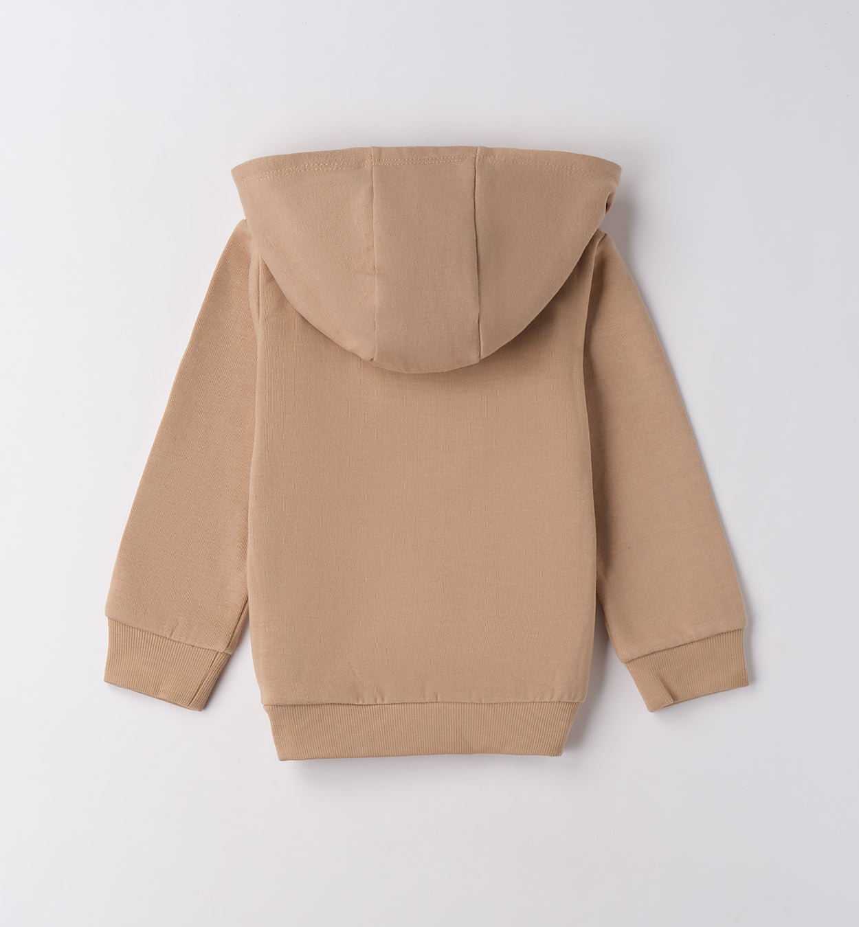 Felpa bambino con orso in beige, con cappuccio e maniche lunghe, ideale per la stagione autunnale