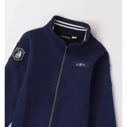 Felpa Blu con zip per Bimbo Sarabanda 8073 3854 - OOPS by BabyBimbo 0-16