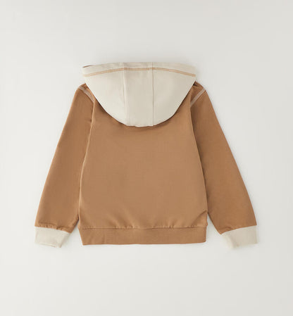 Felpa full-zip per bambino con cappuccio