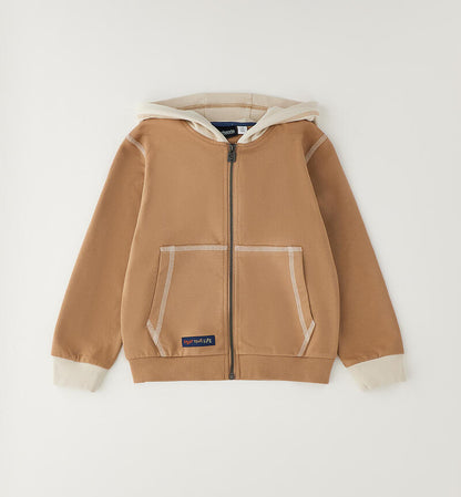 Felpa full-zip per bambino con cappuccio