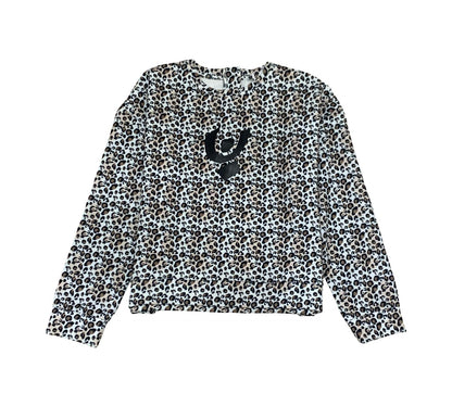 Felpa Girocollo Maculata con Logo Nero e Zip Oro di Freddy con design alla moda e maniche lunghe
