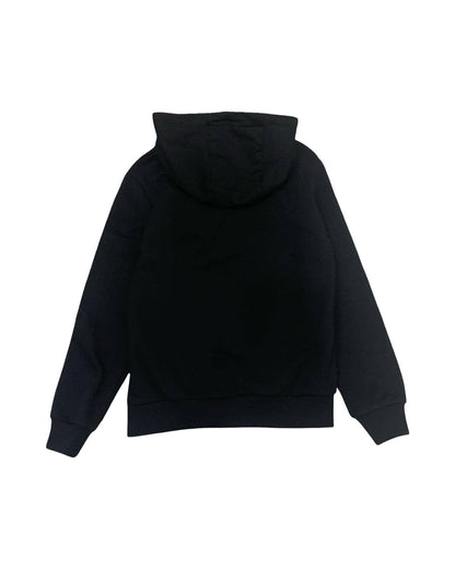 Felpa nera ragazzo con cappuccio di Bikkembergs, design moderno e comodo per look casual