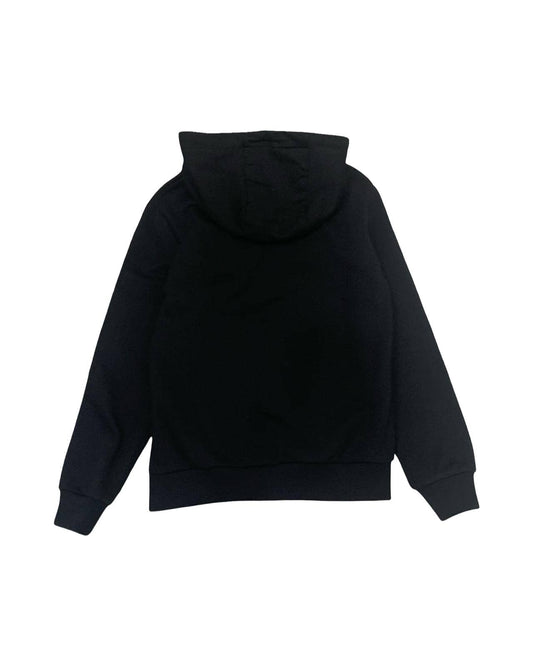 Felpa nera ragazzo con cappuccio di Bikkembergs, design moderno e comodo per look casual